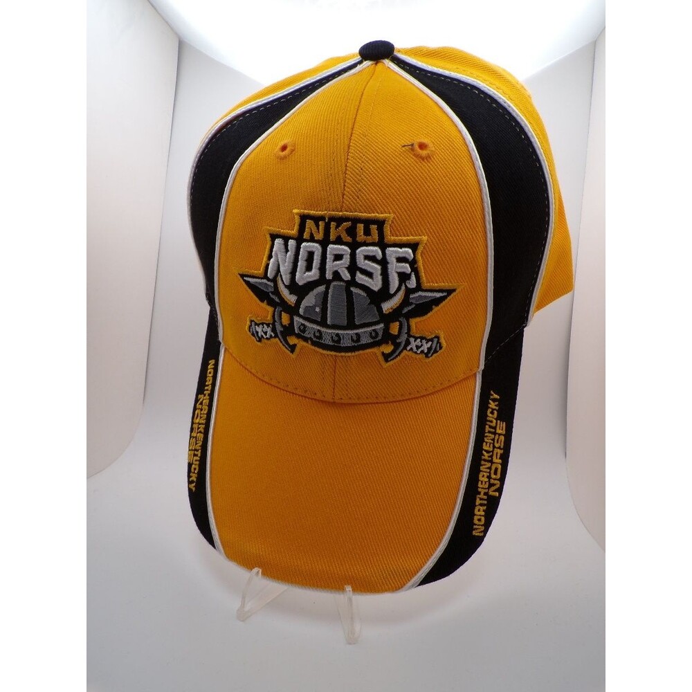 NKU Norse Northern Kentucky Adjustable Baseball Cap Hat Yellow Black